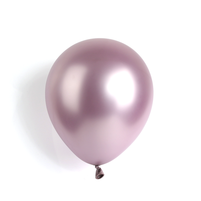 Metallic Pink 7" Latex Balloons – 50 Pack