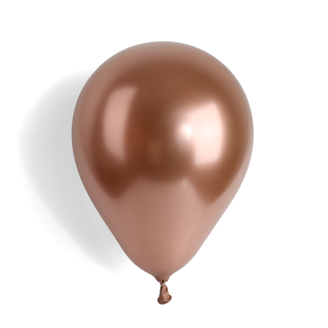 Metallic Rose Gold 7" Latex Balloons – 50 Pack