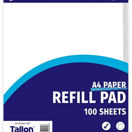 100 Sheet A4 Plain Refill Pad
