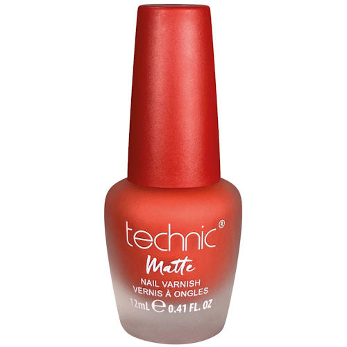 Technic Cosmetics Matte No Shine Nail Polish - Bright Orange Matte Pumpkin Spice