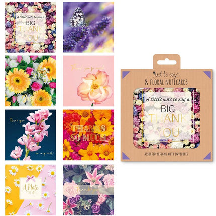 Floral Note Cards - 8 Pack