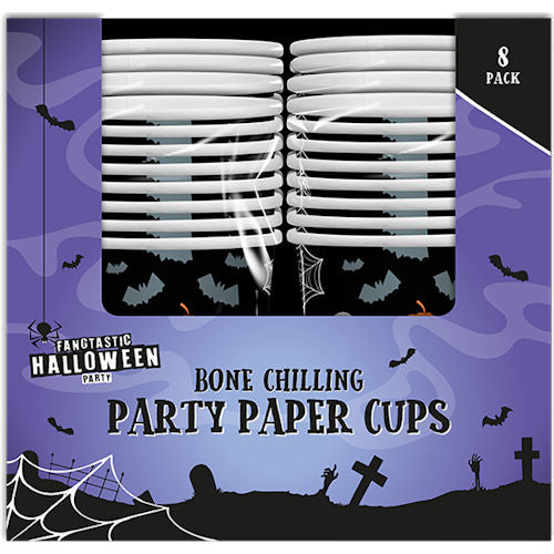 8 Pack Ghost Spooky Halloween Kids Paper Cups
