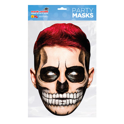 Day Of The Dead Man Red Party Mask