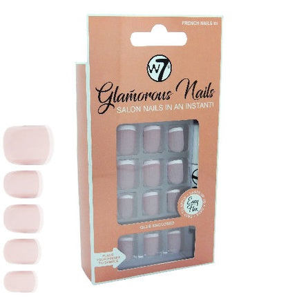 W7 Cosmetics Glamorous False Nails - French Nails 01
