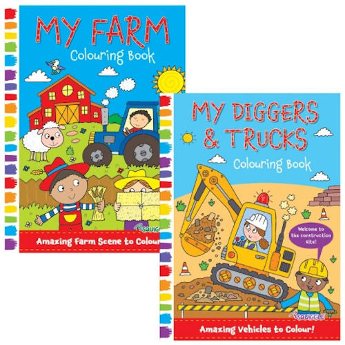 Farm / Building Site Colouring Book - Assorted