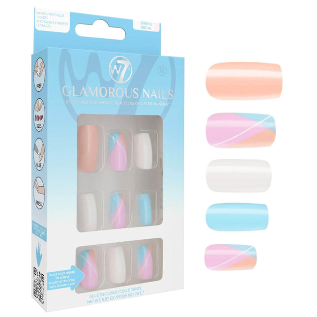 W7 Cosmetics Glamorous False Nails - Spring Break