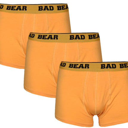 Medium Bad Bear Mustard Boxer Shorts (3 Pack)
