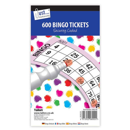 600 Jumbo Bingo Tickets
