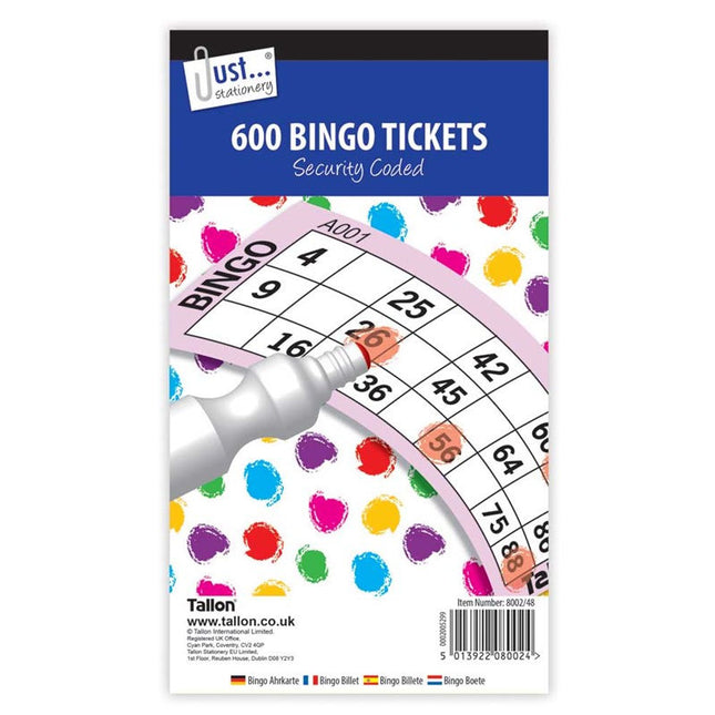 600 Jumbo Bingo Tickets