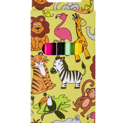 6 Wild Animal Halfsize Colouring Pencils