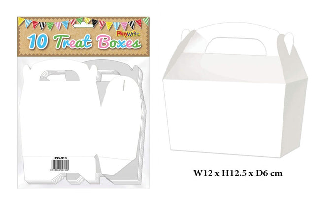 White Treat Boxes - 10 Pack