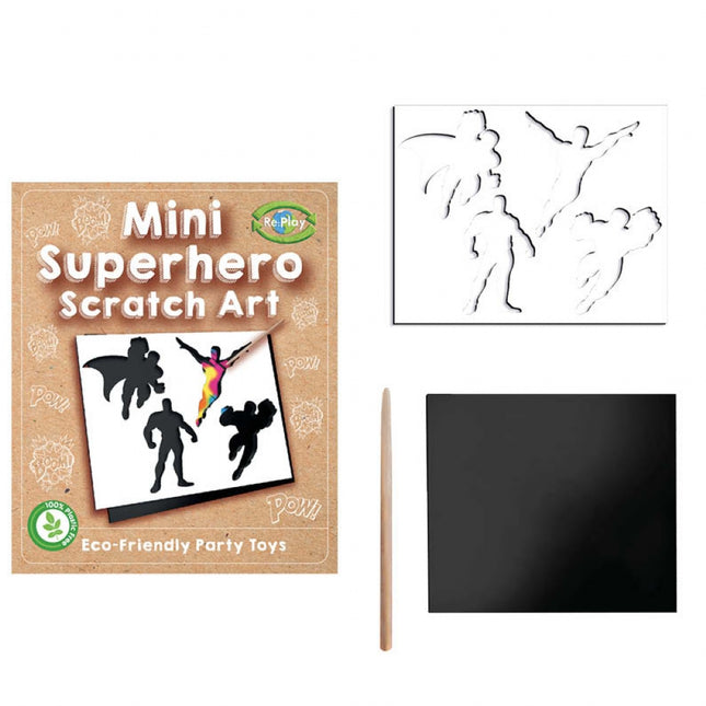Mini Super Hero Scratch Art (Single)