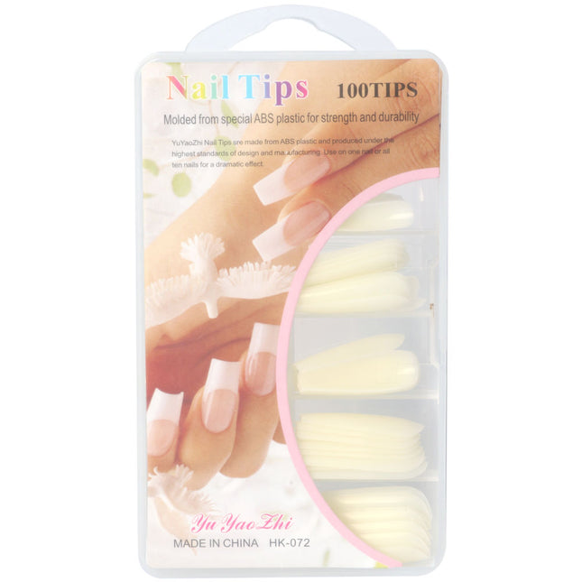 Natural Full Cover False Nails - 100 Pack