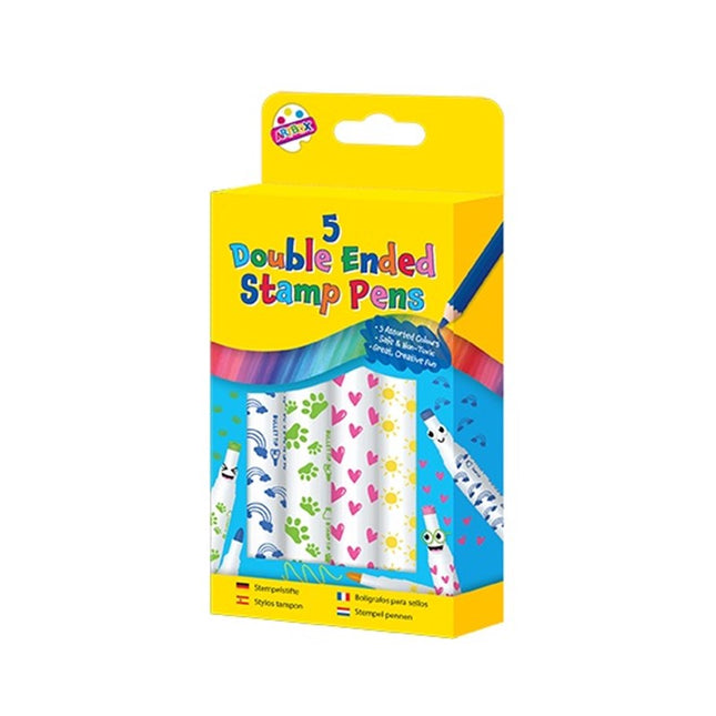 5 Double Ended Roller Stamper Pens