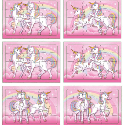 Unicorn Jigsaw Puzzles - 6 Pack