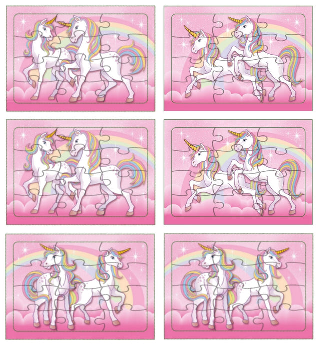 Unicorn Jigsaw Puzzles - 6 Pack