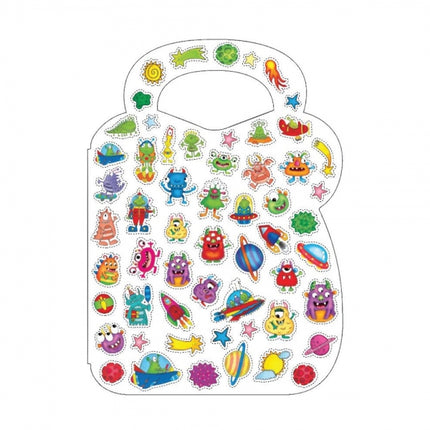 Animals/Monsters Colouring & Sticker Bag Book