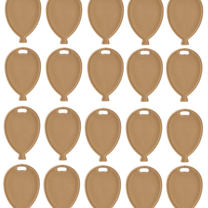 20 Plastic Balloon Shaped Weights - Gold