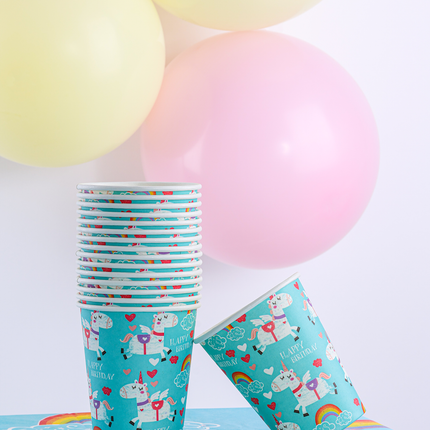 Unicorn Paper Party Cups - 16 Pack