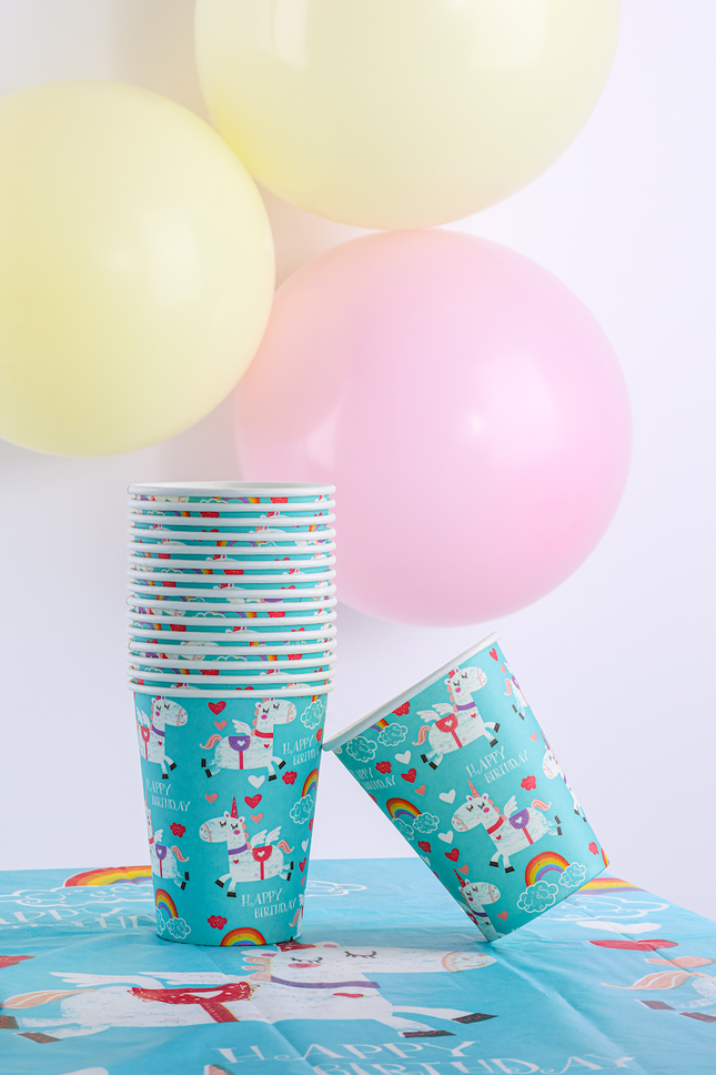 Unicorn Paper Party Cups - 16 Pack