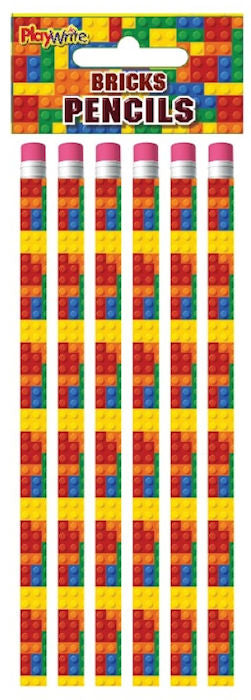 Bricks Pencils - 6 Pack