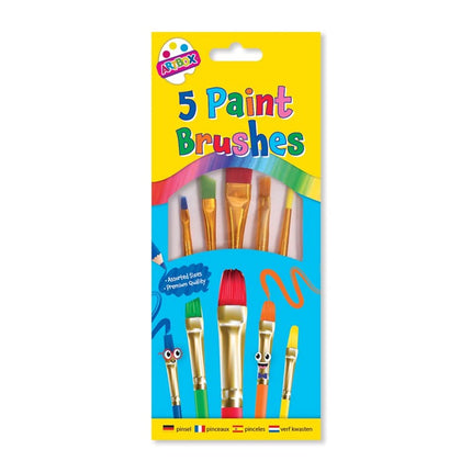 5 Assorted Paint Brushes
