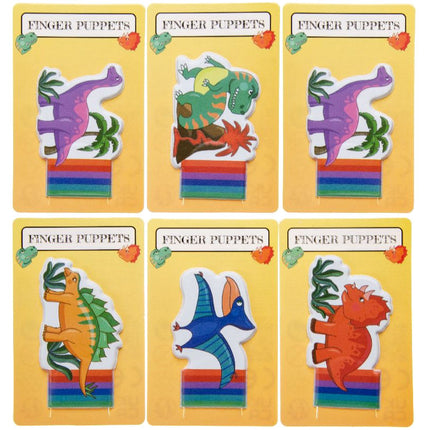 6 Dinosaur Finger Puppets