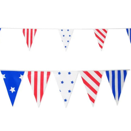 Stars & Stripes 10m Triangle Bunting