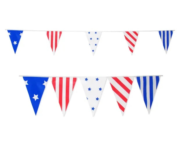 Stars & Stripes 10m Triangle Bunting