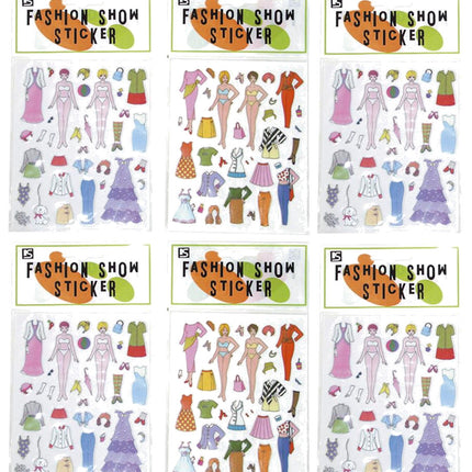 6 Fashion Show Sticker Packs