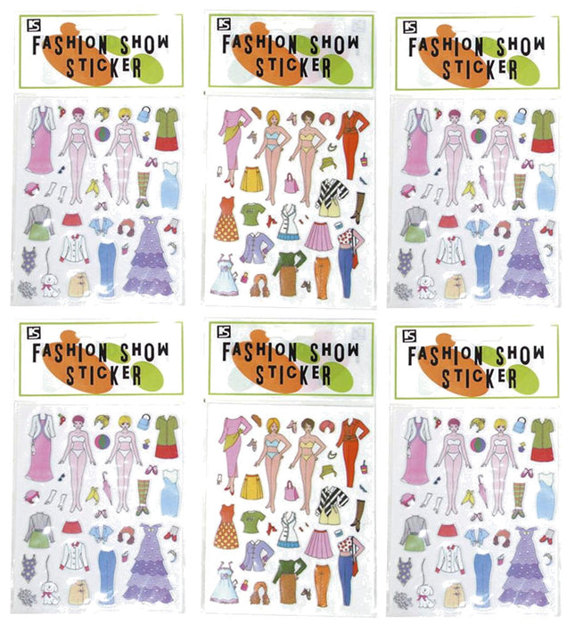 Fashion Show Sticker - 6 Pack
