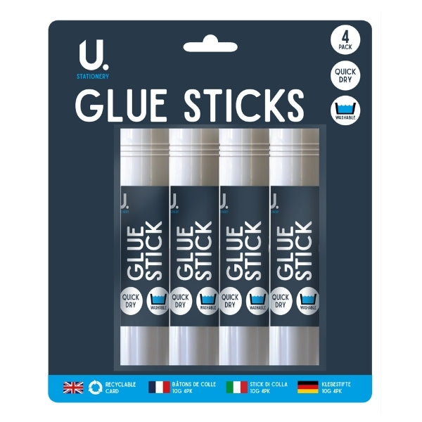 4 Quick Dry Glue Sticks