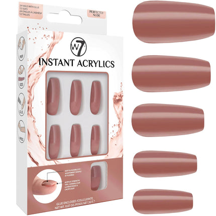 W7 Cosmetics Glamorous False Nails - Perfectly Nude