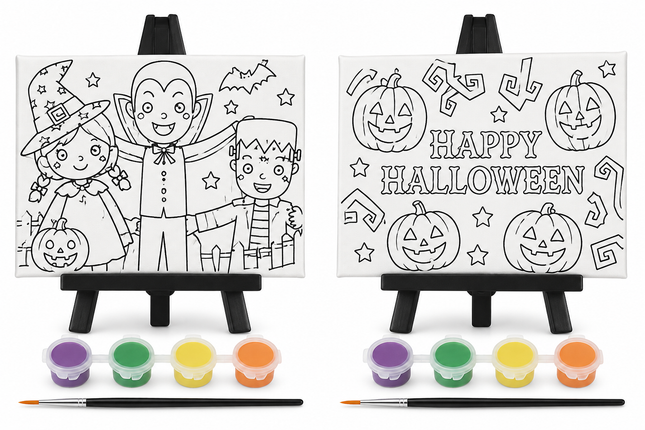 Halloween Paint Your Own Canvas & Stand