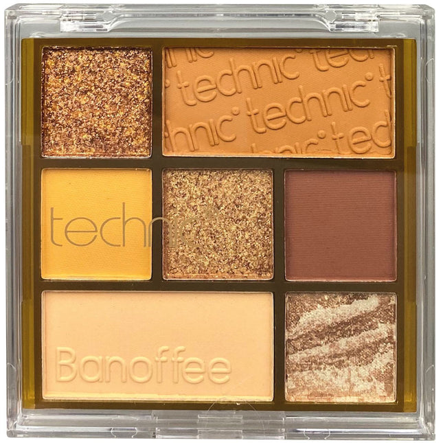 Technic Cosmetics 7 Colour Pressed Pigment Eyeshadow Palette - Banoffee