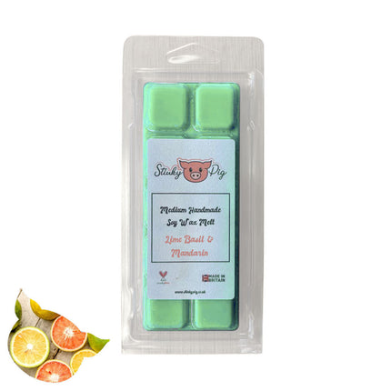 Stinky Pig Highly Scented Soy Wax Melt Clam - 50g Lime Basil & Mandarin