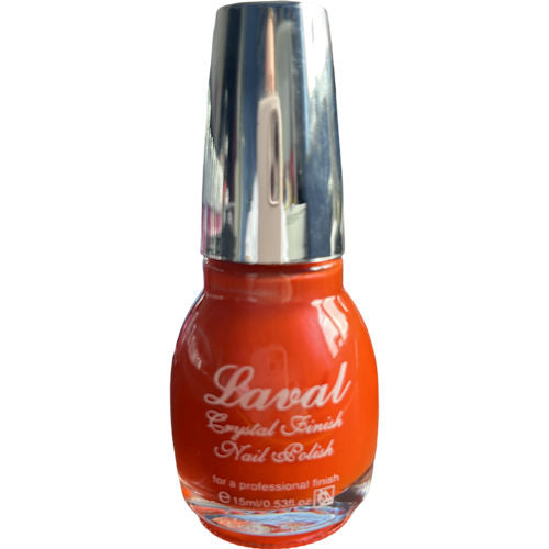Laval Ultra Orange Crystal Finish Nail Polish
