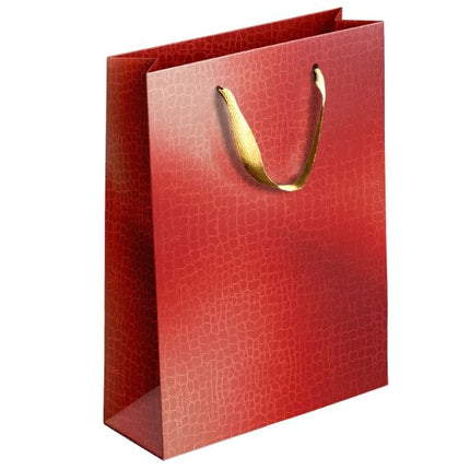 Coloured Embossed Metallic Medium Gift Bag