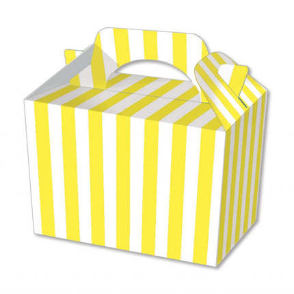 10 Yellow Stripe Lunch Boxes