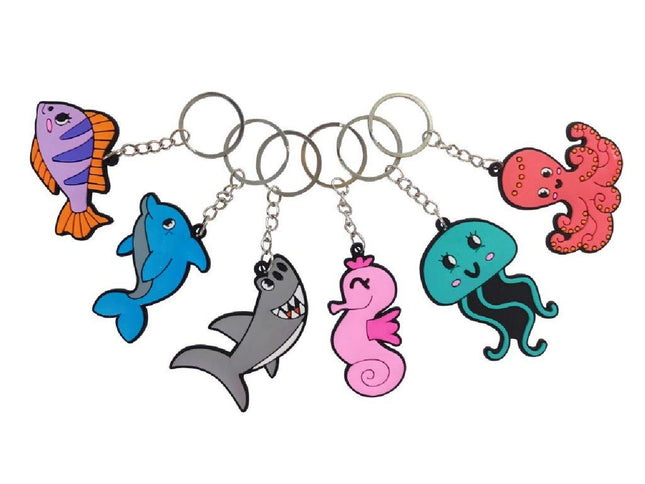 Sea Animal Keychains - 6 Pack