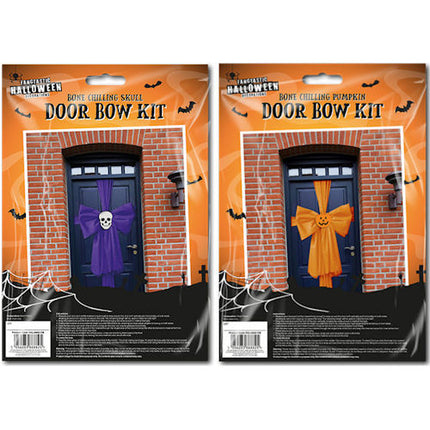 Orange Halloween Door Bow