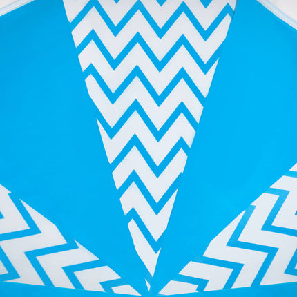 Blue Zig Zag 10m Triangle Bunting