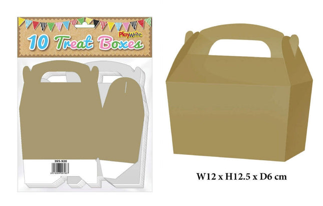 Gold Treat Boxes - 10 Pack