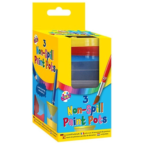 3 Non-Spill Paint Pots