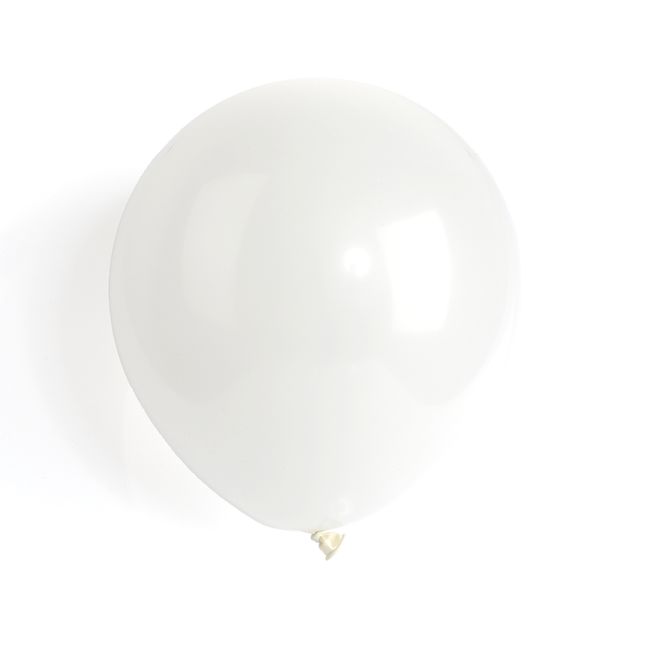 Pearlised White 7" Latex Balloons – 100 Pack