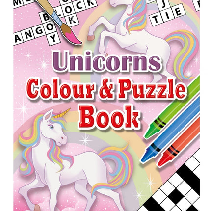 Unicorn Colour & Puzzle Books - 6 Pack