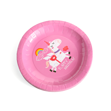 Unicorn Paper 9" Party Plates - 16 Pack
