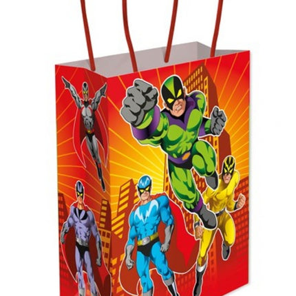Super Hero Paper Handle Bags - 6 Pack