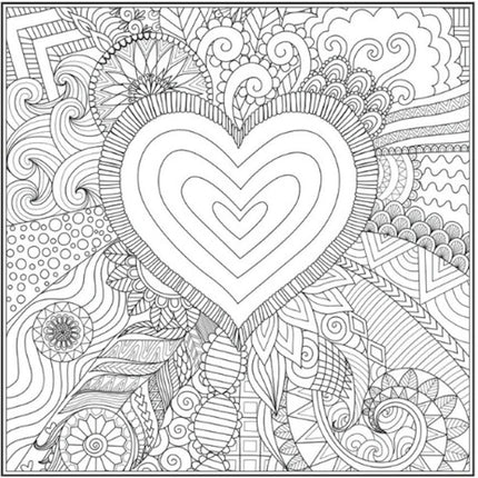 Peace Love Advanced Colouring Book