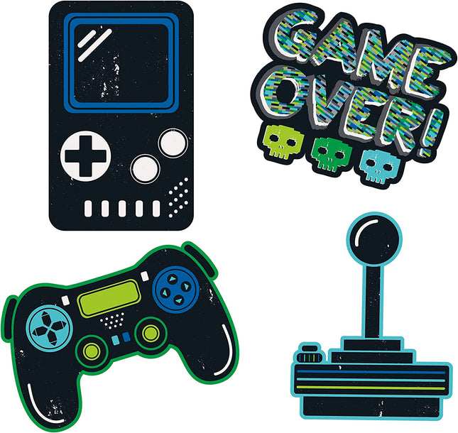 Gamer Birthday Wall Decals - 4 Pack
